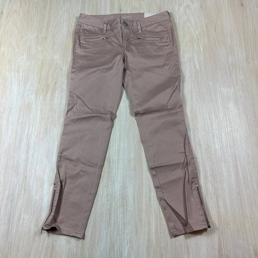 NWT LOFT Modern Skinny Ankle Low Rise Zipper Ankle Detail Jeans PETITE Size 25/0